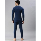 Lux Cottswool - Blue Cotton Blend Mens Thermal Sets ( Pack of 1 ) - None