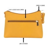 Baggit Yellow Faux Leather Sling Bag - Yellow