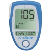 AccuSure Instant Digital Blood Glucometer Kit with 25 Strips,10 Lancet,1 Lancing device