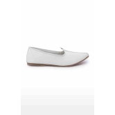 Mens White Leather Formal Slip-ons