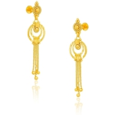 LUV FASHION Golden Drop Earrings ( Pack of 1 ) - Golden