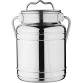 DOKCHAN Plain Design Steel Dolchi Ketali Milk Ghee Oil Container Storage Box For kitchen Use 1.25 L