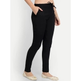 Women Black Regular Fit Solid Cigarette Trouser