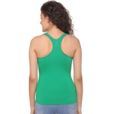 Sona 8008 Green Racer Back Sport Camisole for Gym Workout, Exercise, Yoga etc-M / Green / Cotton