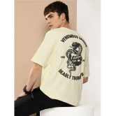 Difference of Opinion Cotton Oversized Fit Printed Half Sleeves Mens T-Shirt - Off White ( Pack of 1 ) - None