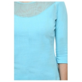 SAAKAA Poly Viscose Regular Tops - Turquoise - L