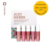 Herb Enriched Matte Liquid Lipstick Travel Size Kit - Set of 5