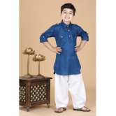 AJ Dezines - Blue Cotton Blend Boys Kurta Sets ( Pack of 1 ) - None