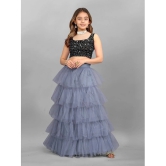 Apnisha - Gray Net Girls Lehenga & Crop Top ( Pack of 1 ) - None