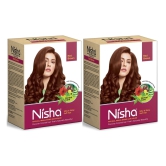 Nisha Henna Based Hair Color Red Brown 90g Pack of 2, Henna Powder Hair Color Dye Brown Hair Colour, No Ammonia, No PPD, Non Oxidative