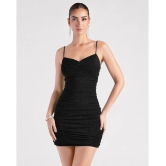 Addyvero Polyester Embellished Mini Womens Bodycon Dress - Black ( Pack of 1 ) - None