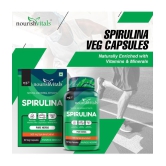 NourishVitals Spirulina Pure Herbs, 500 mg Spirulina Extract, Naturally Vitamins Rich, 60 Veg Capsules (Pack Of 2)