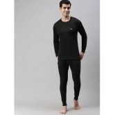 Pack of 2 Lux Cottswool - Black Cotton Blend Mens Thermal Tops - None