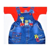 Wise Guys - Red Denim Baby Boy,Baby Girl Dungaree Sets ( Pack of 1 ) - None