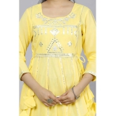 HIGHLIGHT FASHION EXPORT - Yellow Cotton Blend Womens Fit & Flare Dress ( Pack of 1 ) - None