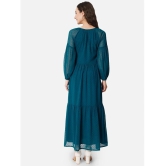 ALL WAYS YOU - Teal Georgette Womens Gown ( Pack of 1 ) - None