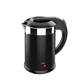 Glen Electric Kettle Plastic Clad Stainless Steel with 360? Rotational Base 1.2 Litre 1350 W - Black (9015 DX) 2 Years Warranty