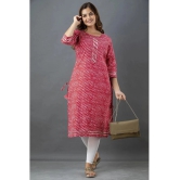 Lee Moda - Red Cotton Womens Straight Kurti ( Pack of 1 ) - None