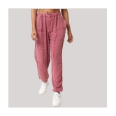 PPTHEFASHIONHUB - Rose Gold Rayon Regular Women's Joggers ( Pack of 1 ) - None