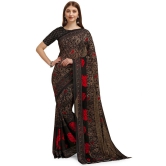 LEELAVATI - Black Georgette Saree With Blouse Piece ( Pack of 1 ) - Black