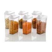 VARKAUS - White Polycarbonate Dal Container ( Pack of 6 ) - White