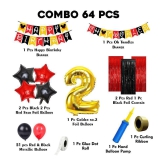 Party Propz Mickey Mouse theme 2nd Birthday Decorations for Baby Boy Combo - 64Pcs Items Set for 2 Years Birthday Decorations for Boy - 2nd Birthday Party Decorations,Birthday Decorations ki