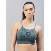 C9 Airwear - Green Nylon Lightly Padded Womens Sports Bra ( Pack of 1 ) - None