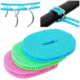 Estoreshouses 5 Meters Laundry Nylon Rope with Hooks