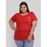 Neo Garments - Red Cotton Regular Fit Womens T-Shirt ( Pack of 1 ) - 6XL