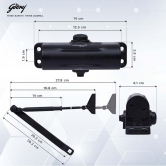 Godrej Hercules Door Closer Matte Black | 5959