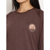 Women Wild Journey Burgundy Solid Sweatshirt-M