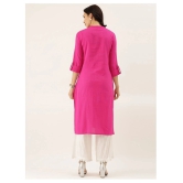 Divena - Pink Cotton Womens Straight Kurti - 5XL