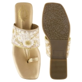 Shoetopia Gold Womens Flats - None