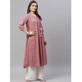 miravan - Pink Cotton Women's Angrakha Kurti ( Pack of 1 ) - None