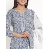 KIPEK - Blue Straight Cotton Womens Stitched Salwar Suit ( Pack of 1 ) - None