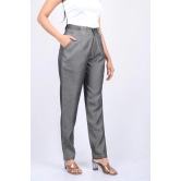 Denim pant for women western wear pant and party wear stylish pants Grey Cotton Denim Silk Pant (OTL-PNT-1003)-Grey / XXL