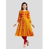 Aarika Yellow Rayon Girls Anarkali Suit Set ( Pack of 1 ) - None