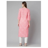 Divena - Pink Cotton Womens Straight Kurti - XXL