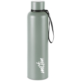 Milton Aura 1000 Thermosteel Bottle, 1.05 Litre, Grey | 24 Hours Hot and Cold | Easy to Carry | Rust & Leak Proof | Tea | Coffee | Office| Gym | Home | Kitchen | Hiking | Trekking | Travel B