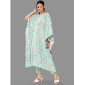 Janasya Womens Sea Green Crepe Digital Printed Co-ords Set - None