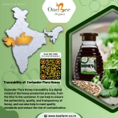 ONE BEE ORGANIC Honey | Coriander Honey/Kothmir Flora Honey | Natural Flora Honey - 280 GM.