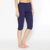 Women's Plain Knitted Capri - Navy Astral Aura 2XL