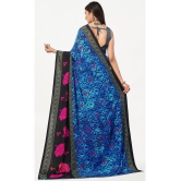 LEELAVATI - Blue Georgette Saree With Blouse Piece ( Pack of 2 ) - Blue