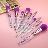 KATHIYAWADI Professional Beauty Makeup Brush Set, Sparkling Crystal Style Makeup Brushes Premium Synthetic Include Foundation, Eyeshadow, Makeup Contour Brushes for Women & Girls (10Pcs)