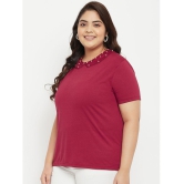 AUSTIVO - Maroon Cotton Blend Womens Regular Top ( Pack of 1 ) - None