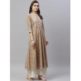 miravan - Beige Cotton Women's Anarkali Kurti ( Pack of 1 ) - None