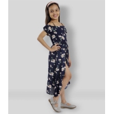 Kids Cave - Navy Blue Crepe Girls Jumpsuit ( Pack of 1 ) - None