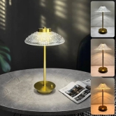 Umbrella Highlighting Lamp-Metalic Gold / Metal | Acrylic | Gloss Finish / H: 16 | L: 8 | W: 4 (Inch)