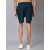 Rodamo  Men Teal Slim Fit Sports Shorts