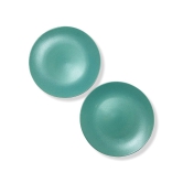 Ceramic Dining Matte Eurasian Teal Green Ceramic 7Inchs Quarter Plates- Set of 4